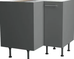 Optifit Eckunterschrank Mats825 BxTxH 90 x 58,4 x 87 cm basaltgrau matt zerlegt Anschlag reversibel KFMA UEL996-8+