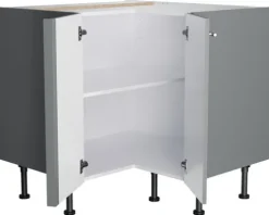 Optifit Eckunterschrank Mats825 BxTxH 90 x 58,4 x 87 cm basaltgrau matt zerlegt Anschlag reversibel KFMA UEL996-8+