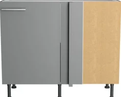 Optifit Eckunterschrank Mats825 BxTxH 100 x 58,4 x 87 cm basaltgrau matt zerlegt Anschlag reversibel KFMA UEL116-8+