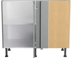 Optifit Eckunterschrank Mats825 BxTxH 100 x 58,4 x 87 cm basaltgrau matt zerlegt Anschlag reversibel KFMA UEL116-8+