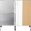 Optifit Eckunterschrank Rurik986 BxTxH 100 x 58,4 x 87 cm weiß glänzend zerlegt Anschlag reversibel KFRU UEL116-8+