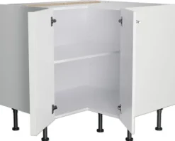 Optifit Eckunterschrank Rurik986 BxTxH 90 x 58,4 x 87 cm weiß glänzend zerlegt Anschlag reversibel KFRU UEL996-8+