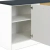 Optifit Eckunterschrank Salo214 BxTxH 100 x 60 x 84,8 cm weiß matt zerlegt Anschlag reversibel HWSA UEL106-7+