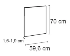 Optifit Geschirrspülerblende für vollintegrierte Geschirrspüler Erik290 BxTxH 59,6 x 1,6 x 70 cm wildeiche strukturiert matt zerlegt KFER TL606-8+