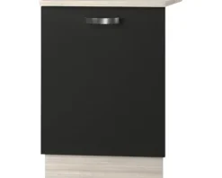 Optifit Geschirrspülerblende für vollintegrierte Geschirrspüler Geschirrspülerblende inkl Sockelleiste und Arbeitsplatte Faro220 BxTxH 59,6 x 1,6 x 70 cm anthrazit matt zerlegt Anschlag reversibel KUFR TL606APL9+