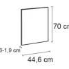 Optifit Geschirrspülerblende für vollintegrierte Geschirrspüler Arvid986 BxTxH 44,6 x 1,6 x 70 cm weiß glänzend zerlegt KFAV TL456-8+