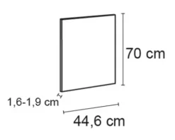 Optifit Geschirrspülerblende für vollintegrierte Geschirrspüler Arvid986 BxTxH 44,6 x 1,6 x 70 cm weiß glänzend zerlegt KFAV TL456-8+