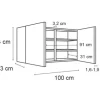 Optifit Hängeschrank Arvid986 BxTxH 100 x 34,9 x 70,4 cm weiß glänzend zerlegt KFAV OM106-8+