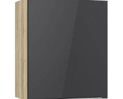 Optifit Hängeschrank Linus984 BxTxH 60 x 34,9 x 70,4 cm anthrazit glänzend zerlegt Anschlag reversibel KFLI OM606-8+