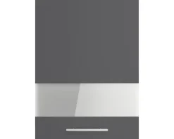 Optifit Hängeschrank mit Glastür Ingvar420 BxTxH 50 x 34,9 x 70,4 cm anthrazit matt zerlegt Anschlag reversibel KFIN OGMH556-8+