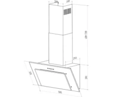 Optifit Küchenzeile mit Geräten Rurik986 210 cm weiß glänzend zerlegt Variante reversibel KCRU 218E-8+