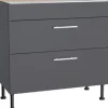 Optifit Kochfeldumbauschrank Ingvar420 BxTxH 90 x 58,4 x 87 cm anthrazit matt zerlegt KFIN UC936-8E+