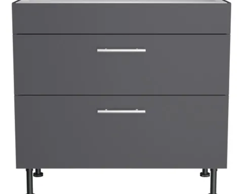 Optifit Kochfeldumbauschrank Ingvar420 BxTxH 90 x 58,4 x 87 cm anthrazit matt zerlegt KFIN UC936-8E+