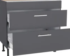 Optifit Kochfeldumbauschrank Ingvar420 BxTxH 90 x 58,4 x 87 cm anthrazit matt zerlegt KFIN UC936-8E+