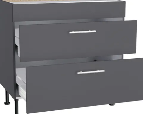 Optifit Kochfeldumbauschrank Ingvar420 BxTxH 90 x 58,4 x 87 cm anthrazit matt zerlegt KFIN UC936-8E+