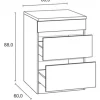 Optifit Kochfeldumbauschrank Noah420 BxTxH 60 x 60 x 88 cm anthrazit matt zerlegt KLNO UC636-0+