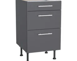 Optifit Schubladenunterschrank Ingvar420 BxTxH 50 x 58,4 x 87 cm anthrazit matt zerlegt KFIN U536-8E+