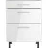 Optifit Schubladenunterschrank Rurik986 BxTxH 60 x 58,4 x 87 cm weiß glänzend zerlegt KFRU U636-8E+