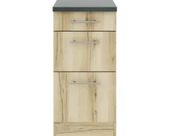 Optifit Schubladenunterschrank Livorno290 BxTxH 40 x 60 x 84,8 cm wildeiche matt strukturiert zerlegt KULI U436-9+