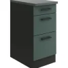 Optifit Schubladenunterschrank Verona405 BxTxH 40 x 60 x 84,8 cm grün matt zerlegt KUVE U436-9+