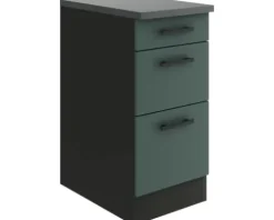 Optifit Schubladenunterschrank Verona405 BxTxH 40 x 60 x 84,8 cm grün matt zerlegt KUVE U436-9+