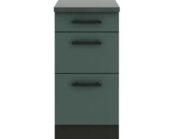 Optifit Schubladenunterschrank Verona405 BxTxH 40 x 60 x 84,8 cm grün matt zerlegt KUVE U436-9+