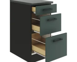 Optifit Schubladenunterschrank Verona405 BxTxH 40 x 60 x 84,8 cm grün matt zerlegt KUVE U436-9+
