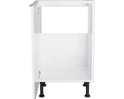 Optifit Spülenschrank Arvid986 BxTxH 50 x 58,4 x 87 cm weiß glänzend zerlegt Anschlag reversibel KFAV SPL506-8+