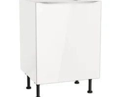 Optifit Spülenschrank Arvid986 BxTxH 60 x 58,4 x 87 cm weiß glänzend zerlegt Anschlag reversibel KFAV SPL606-8+
