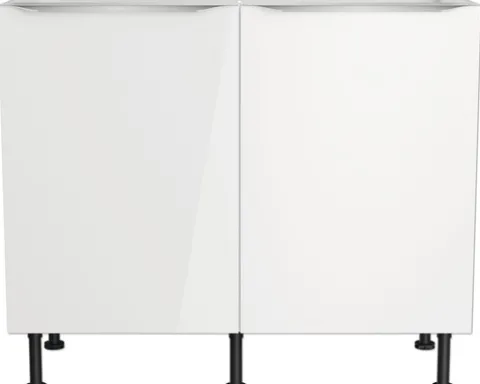 Optifit Spülenschrank Arvid986 BxTxH 100 x 58,4 x 87 cm weiß glänzend zerlegt KFAV SPL106-8+
