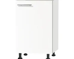 Optifit Spülenschrank Bengt932 BxTxH 50 x 58,4 x 87 cm weiß matt zerlegt Anschlag reversibel KFBE SPL506-8+