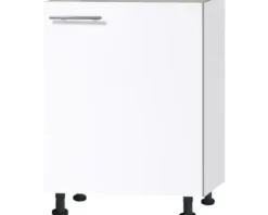 Optifit Spülenschrank Bengt932 BxTxH 60 x 58,4 x 87 cm weiß matt zerlegt Anschlag reversibel KFBE SPL606-8+