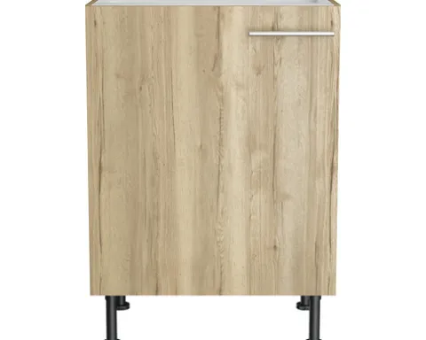 Optifit Spülenschrank Erik290 BxTxH 60 x 58,4 x 87 cm wildeiche strukturiert matt zerlegt Anschlag reversibel KFER SPL606-8+
