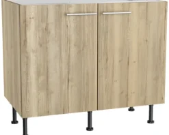 Optifit Spülenschrank Erik290 BxTxH 100 x 58,4 x 87 cm wildeiche strukturiert matt zerlegt KFER SPL106-8+
