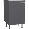 Optifit Spülenschrank Ingvar420 BxTxH 50 x 58,4 x 87 cm anthrazit matt zerlegt Anschlag reversibel KFIN SPL506-8+