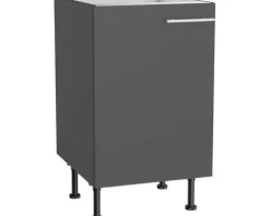 Optifit Spülenschrank Ingvar420 BxTxH 50 x 58,4 x 87 cm anthrazit matt zerlegt Anschlag reversibel KFIN SPL506-8+