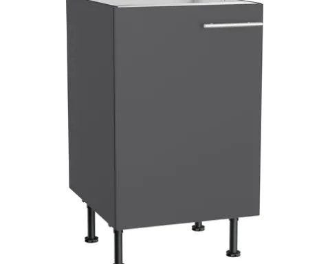 Optifit Spülenschrank Ingvar420 BxTxH 50 x 58,4 x 87 cm anthrazit matt zerlegt Anschlag reversibel KFIN SPL506-8+