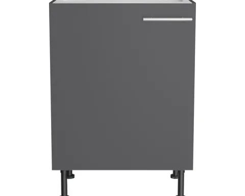 Optifit Spülenschrank Ingvar420 BxTxH 60 x 58,4 x 87 cm anthrazit matt zerlegt Anschlag reversibel KFIN SPL606-8+