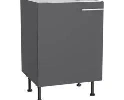 Optifit Spülenschrank Ingvar420 BxTxH 60 x 58,4 x 87 cm anthrazit matt zerlegt Anschlag reversibel KFIN SPL606-8+