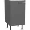 Optifit Spülenschrank Ingvar420 BxTxH 45 x 58,4 x 87 cm anthrazit matt zerlegt Anschlag reversibel KFIN SPL456-8+