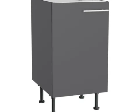 Optifit Spülenschrank Ingvar420 BxTxH 45 x 58,4 x 87 cm anthrazit matt zerlegt Anschlag reversibel KFIN SPL456-8+