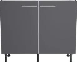Optifit Spülenschrank Ingvar420 BxTxH 100 x 58,4 x 87 cm anthrazit matt zerlegt KFIN SPL106-8+