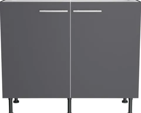 Optifit Spülenschrank Ingvar420 BxTxH 100 x 58,4 x 87 cm anthrazit matt zerlegt KFIN SPL106-8+