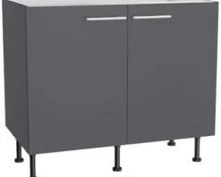Optifit Spülenschrank Ingvar420 BxTxH 100 x 58,4 x 87 cm anthrazit matt zerlegt KFIN SPL106-8+