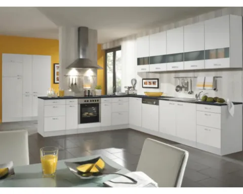 Optifit Spülenschrank inkl Spüle Lagos286 BxTxH 100 x 60 x 84,8 cm weiß glänzend zerlegt Anschlag reversibel KULG SAPL106-9+