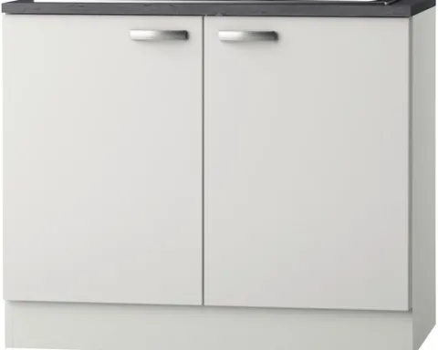 Optifit Spülenschrank inkl Spüle Lagos286 BxTxH 100 x 60 x 84,8 cm weiß glänzend zerlegt Anschlag reversibel KULG SAPL106-9+