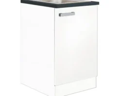 Optifit Spülenschrank inkl Spüle Salo214 BxTxH 50 x 60 x 84,8 cm weiß matt zerlegt Anschlag reversibel HWSA SAPL506-7+
