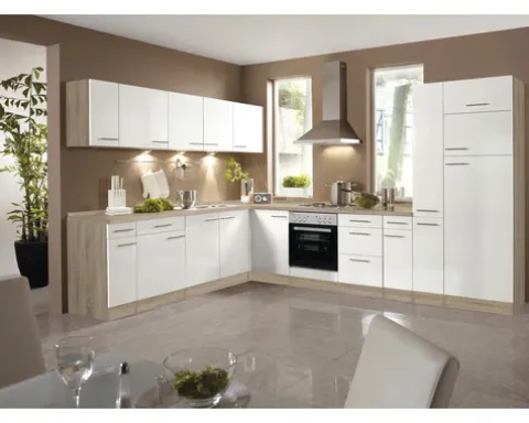 Optifit Spülenschrank inkl Spüle Dakar286 BxTxH 100 x 60 x 84,8 cm weiß glänzend zerlegt Anschlag reversibel KUDK SAPL106-9+