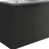 Optifit Spülenschrank inkl Spüle Madrid420 BxTxH 100 x 60 x 84,8 cm anthrazit matt zerlegt KUMA SAPL106-9+
