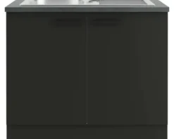 Optifit Spülenschrank inkl Spüle Madrid420 BxTxH 100 x 60 x 84,8 cm anthrazit matt zerlegt KUMA SAPL106-9+